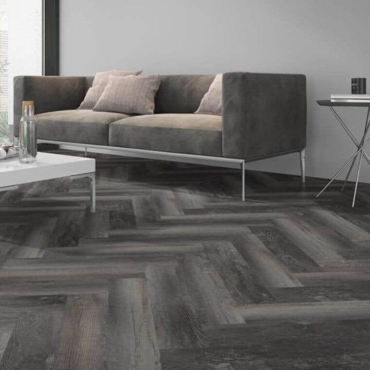 LVLnine Smoked Pine Black Herringbone